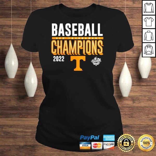 Tennessee Volunteers 2022 SEC Baseball Conference Tournament Champions shirt - Image 3