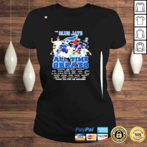 ClassicLadies The Blue Jays All time Greats est 1977 thank You for the memories signatures shirt