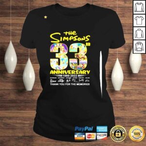 ClassicLadies The Simpson 33rd Anniversary 19892022 signatures shirt