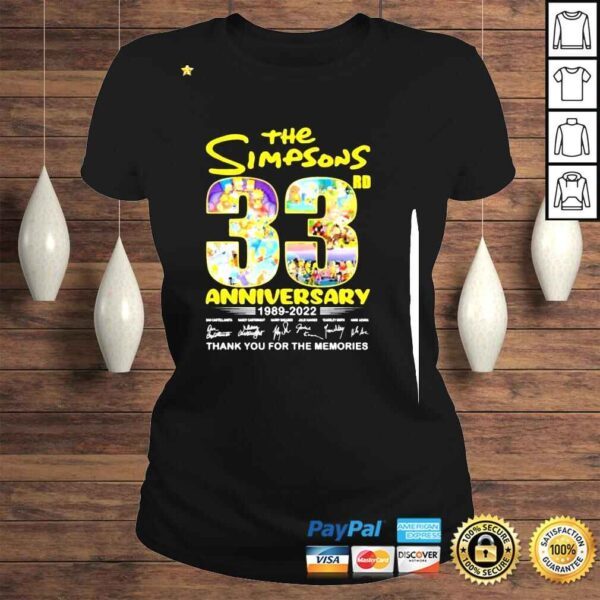 The Simpson 33rd Anniversary 19892022 signatures shirt - Image 3