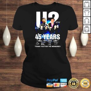 ClassicLadies The U2 45 Years 19772022 Signatures Thank You For The Memories Shirt