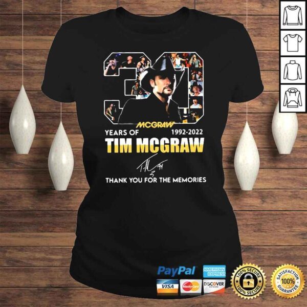 Tim Mcgraw 30 years of 19922022 thank you for the memories signature shirt - Image 3