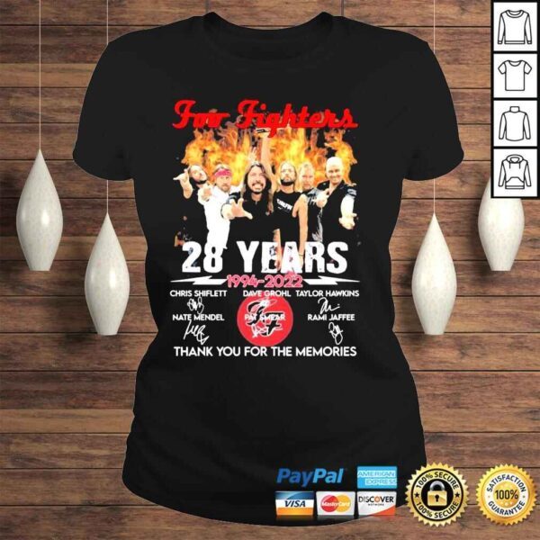 Tou fighters 28 years 1994 2022 thank you for the memories shirt - Image 3