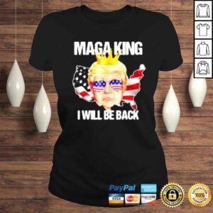 ClassicLadies Trump 2024 4th of July Maga King Ill Be Back American Flag shirt