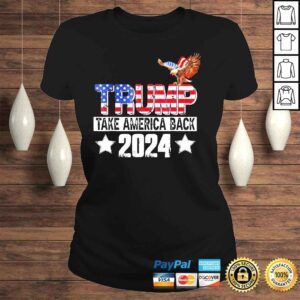 ClassicLadies Trump 2024 usa flag take America back mullet eagle shirt