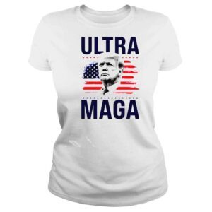 ClassicLadies Trump Ultra Maga Usa Flag Tshirt