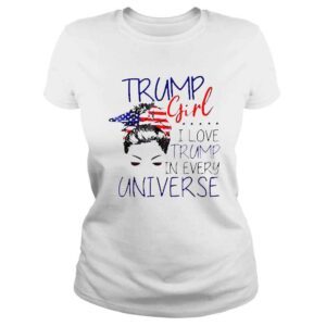 ClassicLadies Trump girl messy bun I love trum ultra maga shirt