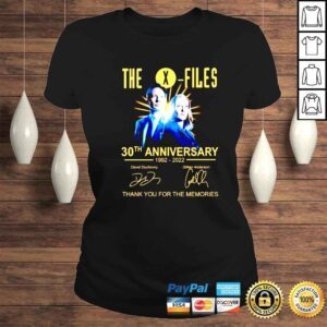 ClassicLadies Tv Series The X Files 30Th Anniversary 1992 2022 thank you for the memories signatures shirt