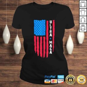 ClassicLadies Ultra Mega Patriotic Trump Republicans USA Flag Shirt