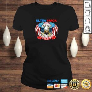 ClassicLadies Ultra Mega Vintage Pro Trump Us Flag Anti Biden TShirt