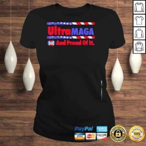 ClassicLadies Ultra maga and proud of it vintage American flag shirt