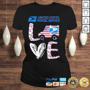 ClassicLadies United states postal service logo love shirt