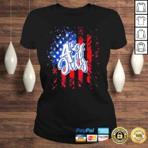 ClassicLadies Usa freedom day 4th of july American flag patriotic shirt