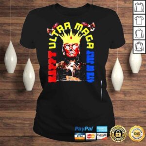 ClassicLadies Vintage Trump maga king pro Trump usa flag 4th of july shirt