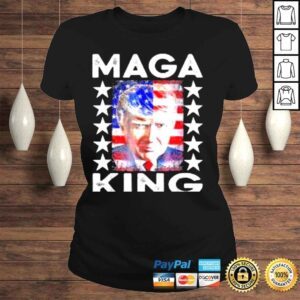 ClassicLadies Vintage Ultra Mega King Trump 2024 American Flag Anti Biden Shirt