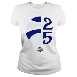 ClassicLadies Washington mystics sportiqe white 25th anniversary logo shirt