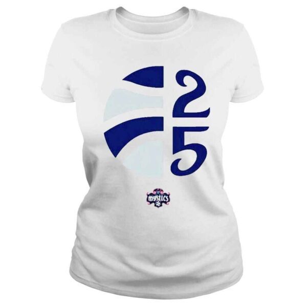 Washington mystics sportiqe white 25th anniversary logo shirt - Image 3