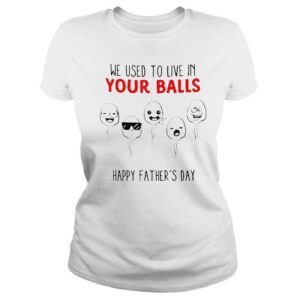 ClassicLadies We used to live in your balls happy fathers day shirt