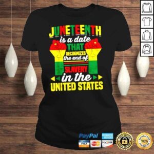 ClassicLadies What is Juneteenth is a date that recognizes the end of slavery in the United States TShirt