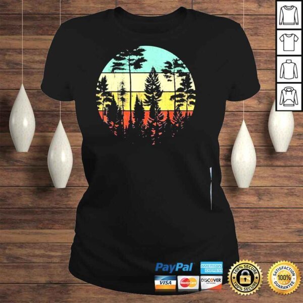 Wildlife trees outdoors nature retro forest shirt - Image 3