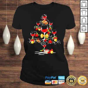 ClassicLadies Wine Tree Happy Merry Christmas 2022 Shirt