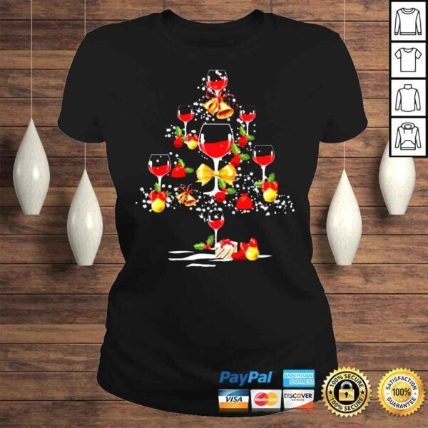 Wine Tree Happy Merry Christmas 2022 Shirt - Image 3