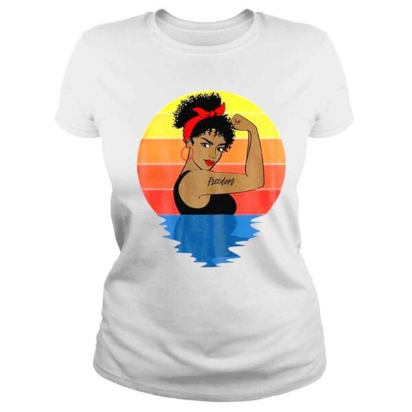 Womens Curly Black Afro African American Shirt - Image 3