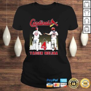 ClassicLadies Yadier Molina St Louis Cardinals 1000 Rbis And 2000 Games Signatures shirt