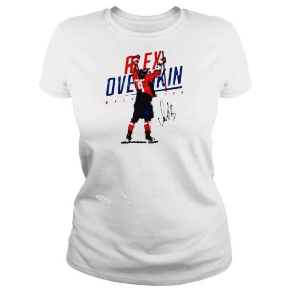 alex Ovechkin Goal Celebration B signature hockey shirt - Image 3