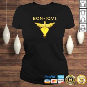 ClassicLadies bon jovi heart wings cross love shirt