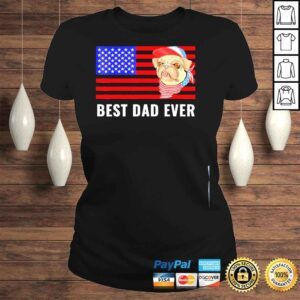 ClassicLadies dad ever us American flag awesome dads family pug dog shirt