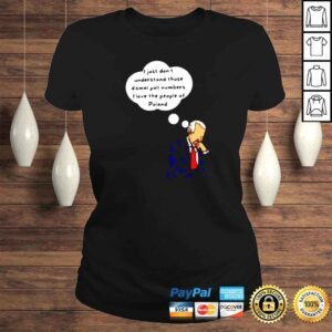 ClassicLadies funny Joe Biden I just don t understand those dismal poll numbers cartoon shirt