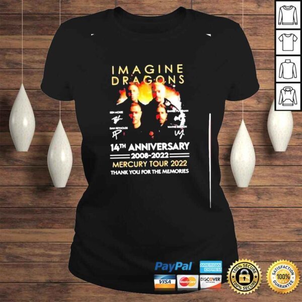 imagine Dragons 14th Anniversary 20082022 thank you for the memories Shirt - Image 3