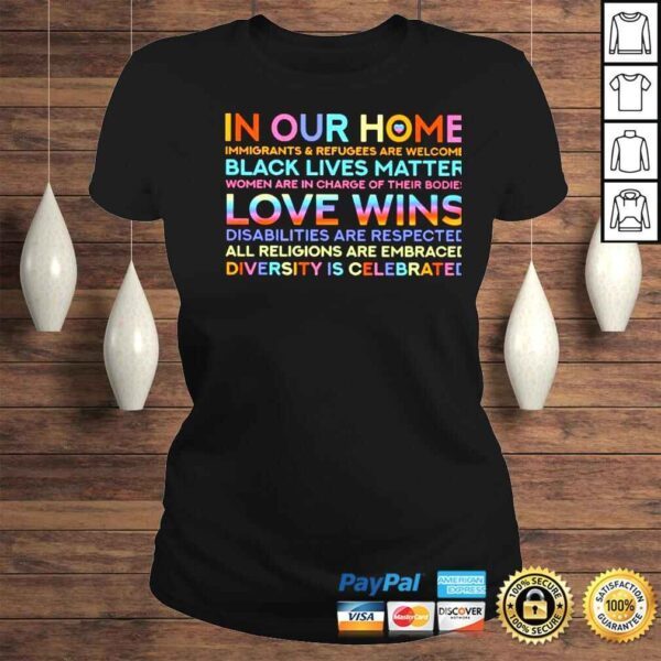 in our home black lives matter love wins shirt - Image 3