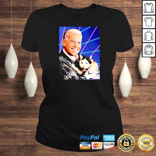 joe Biden hug the cat poster funny shirt - Image 3