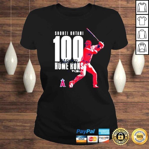 los angeles angels shoheI ohtanI 100th career home run shirt - Image 3