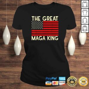 ClassicLadies maga king the great king ultra maga republican vintage flag shirt