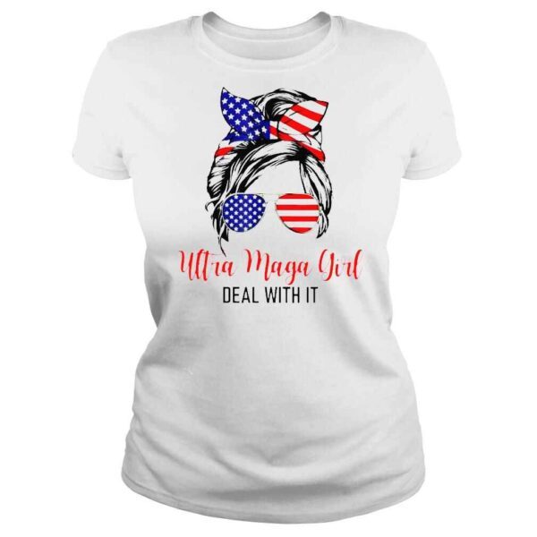 messy bun ultra maga pro Trump shirt - Image 3