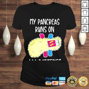 ClassicLadies my Pancreas Runs On AAA Batteries Tshirt