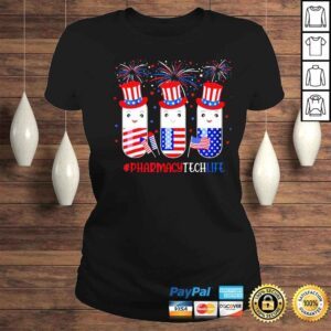 ClassicLadies pharmacy tech pills American patriotic 4th of july shirt