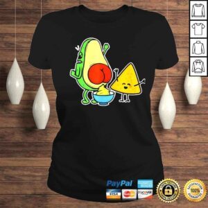 ClassicLadies pooping avocado and tortilla chip guacamole poop turd vegan shirt