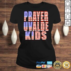 ClassicLadies pray For Uvalde Texas Kids US Flag Vintage TShirt