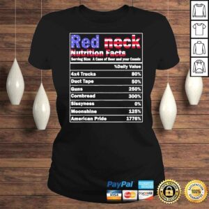 ClassicLadies redneck nutrition facts 4th of july country shirt