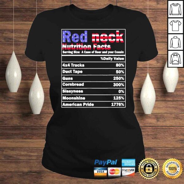 redneck nutrition facts 4th of july country shirt - Image 3