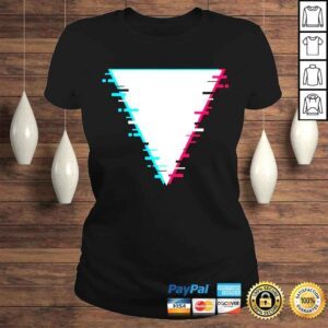 ClassicLadies shapes with glitch distortion effect Geometry Triangles Tshirt