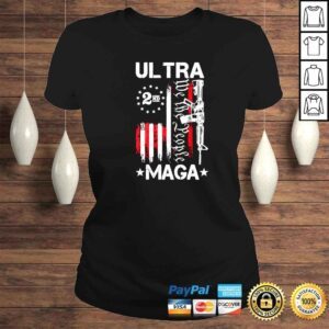 ClassicLadies ultra MAGA 2 nd we the people gun America flag shirt