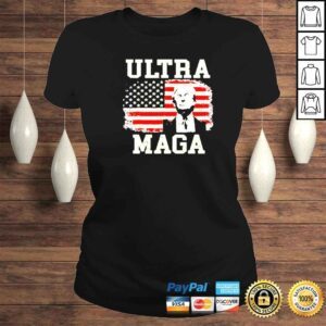 ClassicLadies ultra MAGA Trump American flag vintage shirt