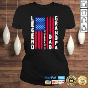 ClassicLadies usa flag fathers day dad the legend husband dad grandpa shirt