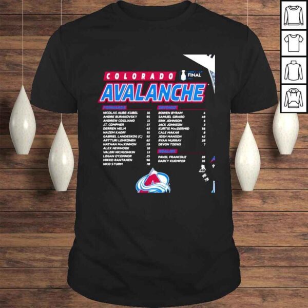 Colorado Avalanche 2022 Stanley Cup Final Own goal roster all players shirt