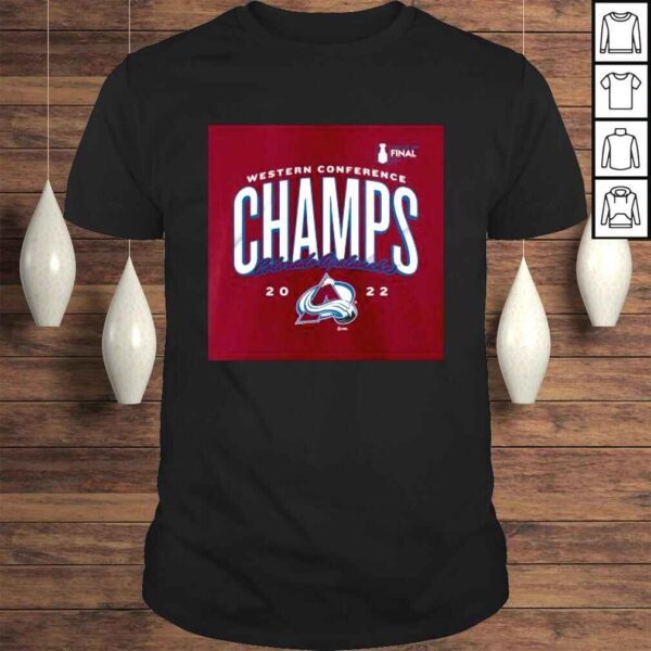 Colorado Avalanche 2022 Western Conference Champions Crash the Net Burgundy Tee Shirt